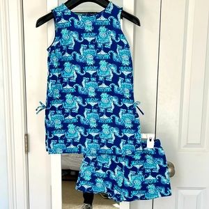 Lilly Pulitzer Set of shorts and top.  Elephant print. Girls size L (10-12)